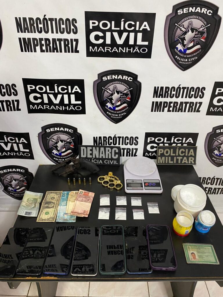 OPERAÇÃO DA POLÍCIA CIVIL EM IMPERATRIZ RESULTA NA APREENSÃO DE DROGAS, ARMA DE FOGO E PRISÃO DE SUSPEITO