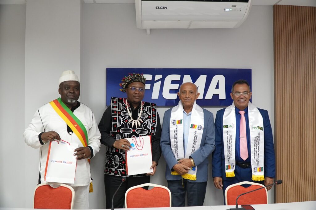 FIEMA recebe representantes da Embaixada de Camarões e do IFMA para estreitar parcerias educacionais e industriais