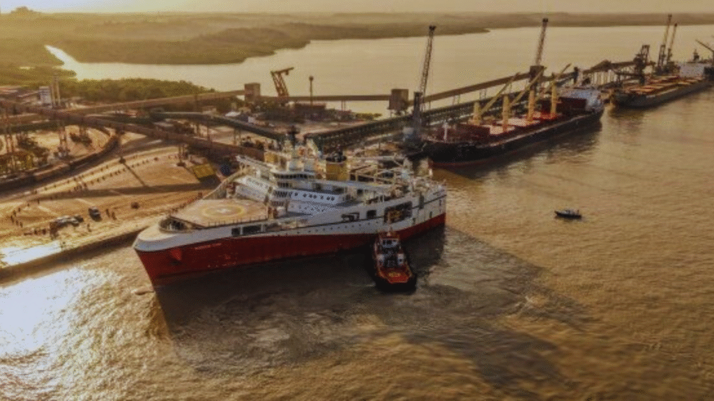 Porto do Itaqui recebe navio sísmico Ramform Titan para pesquisas na margem equatorial